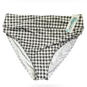FRESHWATER plus size 1X 16/18 high waist full bottom coverage swim bottom NWT